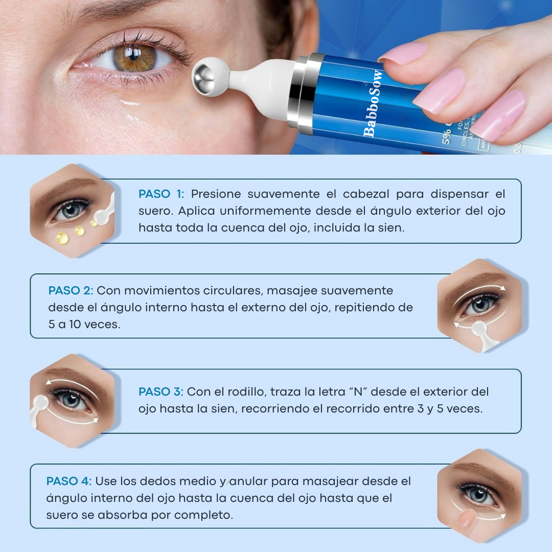 GlowRoll - Serum Radiante Anti-Ojeras | Ilumina tu mirada al instante